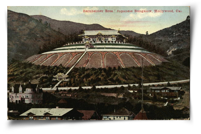 Vintage photograph of Yamashiro, with the Lane Mansion in the foreground