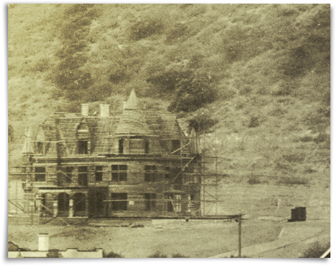 The Lane Mansion under construction, circa 1907